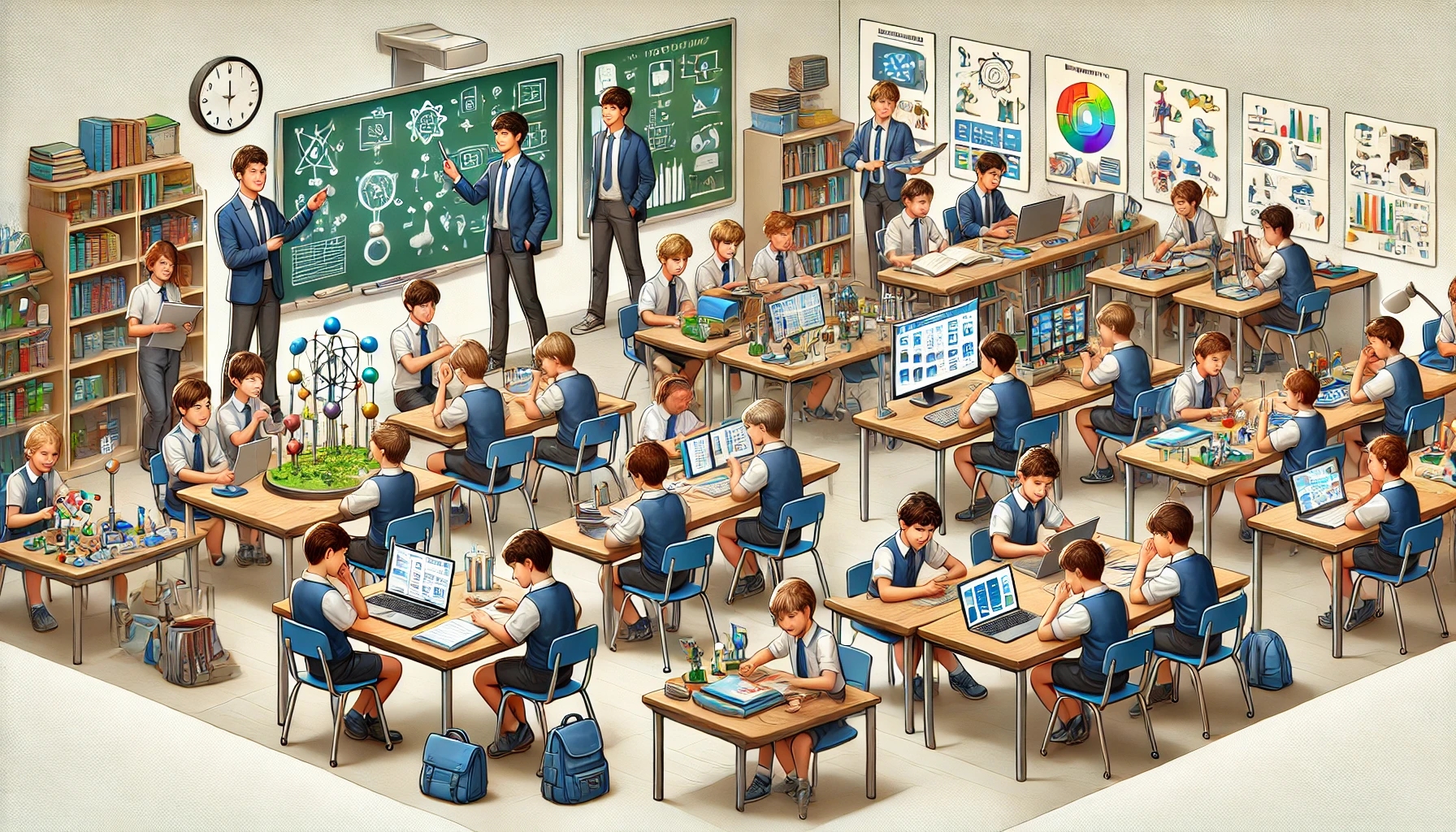 دانش‌آموزان پسر